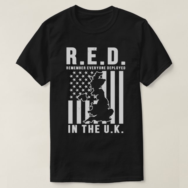 RED Frday kommer ihåg alla som är stationerade i S T Shirt (Design framsida)