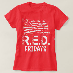 RED Fredag Kom ihåg alla militärer T Shirt
