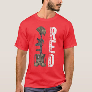 RED Fredag kommer ihåg alla utplacerade amerikansk T Shirt