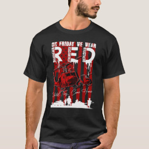 RED Fredag kommer ihåg alla utplacerade amerikansk T Shirt