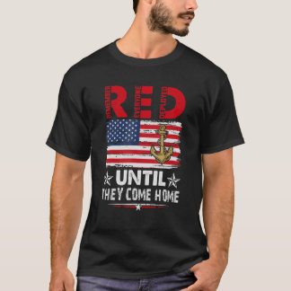 RED Fredag kommer ihåg alla utplacerade Retro Mili T Shirt