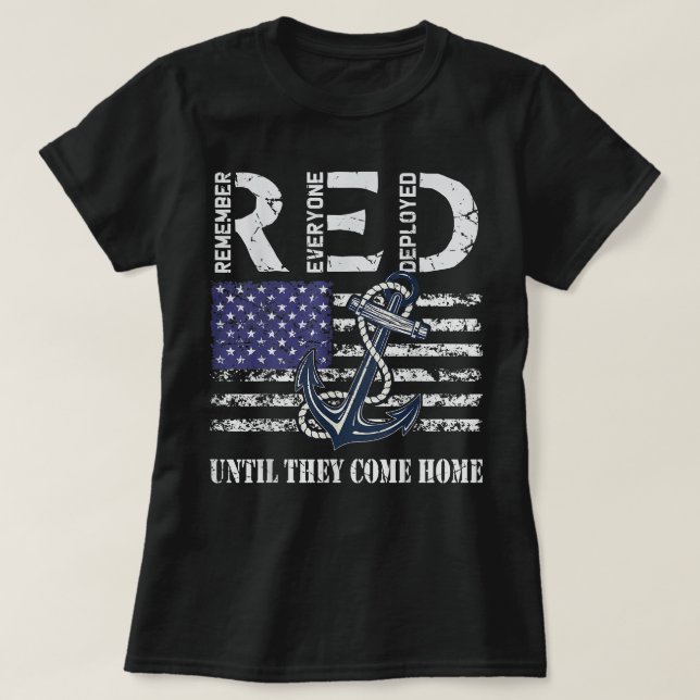 Red Fredag militärt utplacerad marinsoldater Soldi T Shirt (Design framsida)