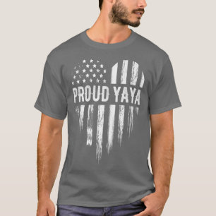 Red Fredag Proud Yaya Grandma Support Military Fam T Shirt
