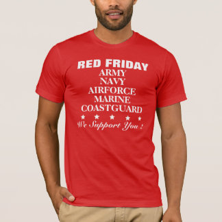 Red Fredag Shirt för att stödja våra trupper Tee