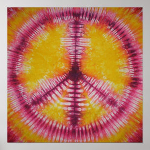 Red Fredstecken Tie Dye Poster