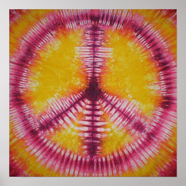 Red Fredstecken Tie Dye Poster (Framsidan)