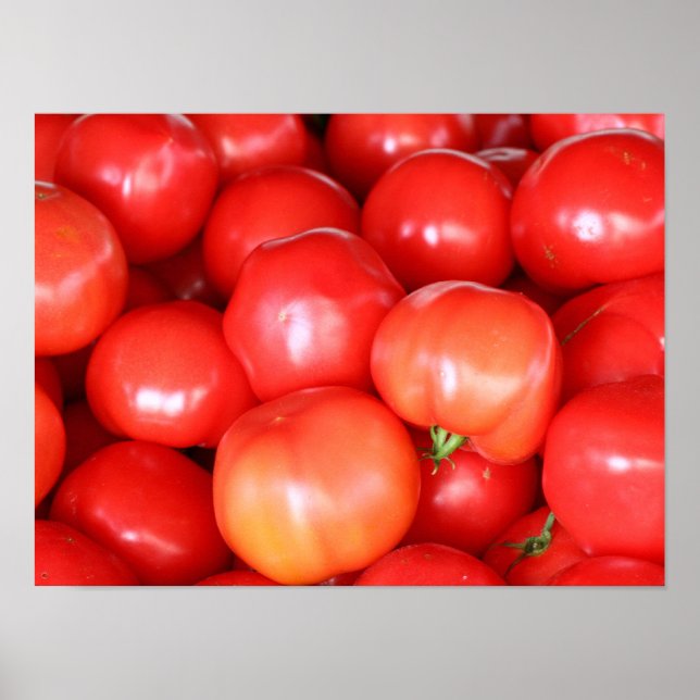 Red Fresh Juicy Tomates Kitchen Poster (Framsidan)