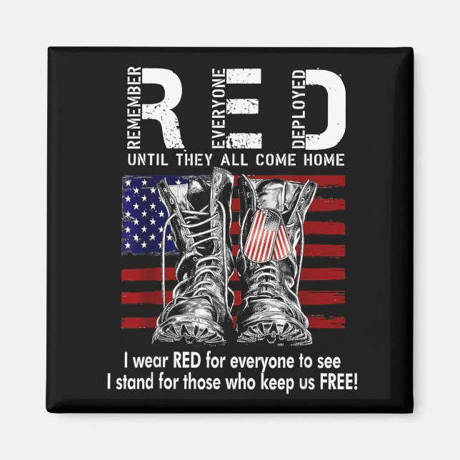 Red Friday Suprt Our Troops Until They All Come Ho Magnet (Framsidan)