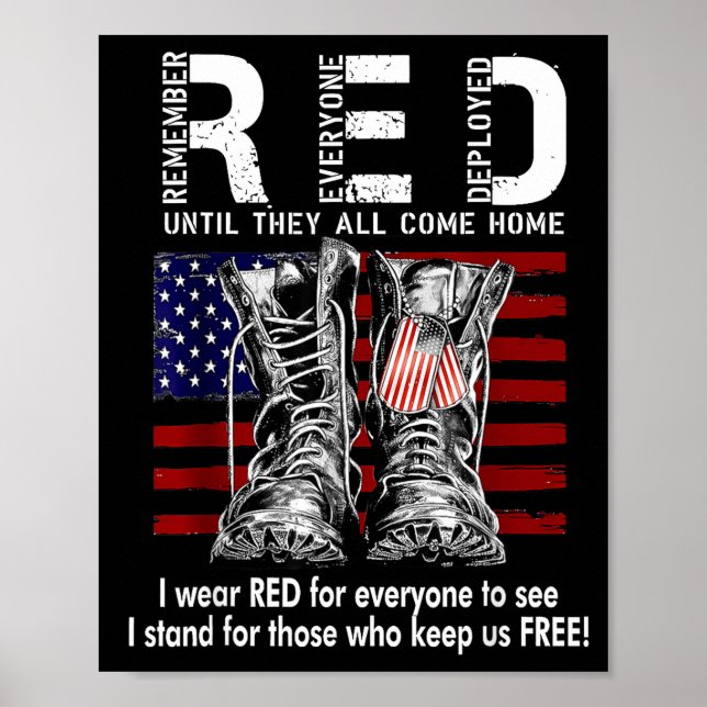 Red Friday Suprt Our Troops Until They All Come Ho Poster (Framsidan)