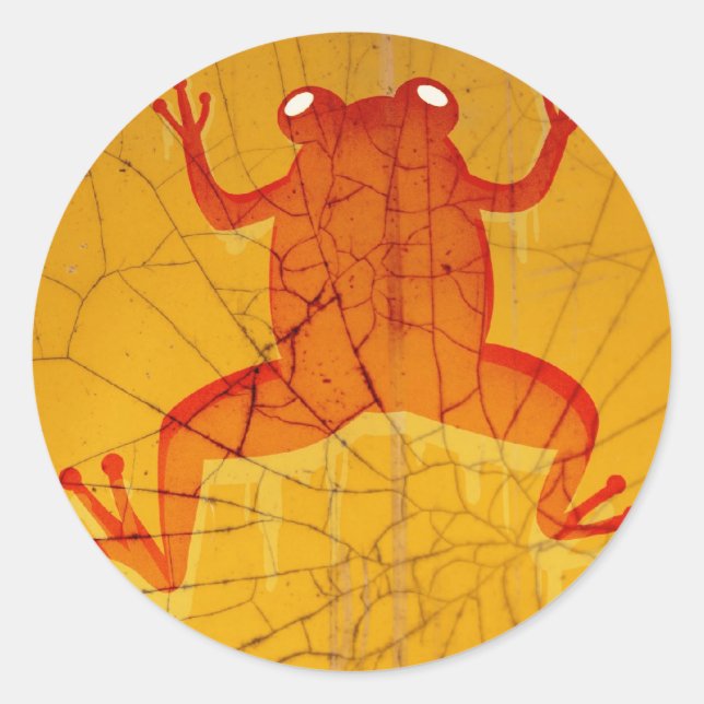 Red Frog Runt Klistermärke (Framsida)