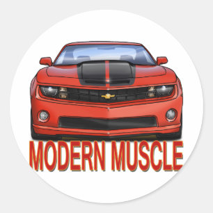 RED_FRONT_CAMARO.png Runt Klistermärke