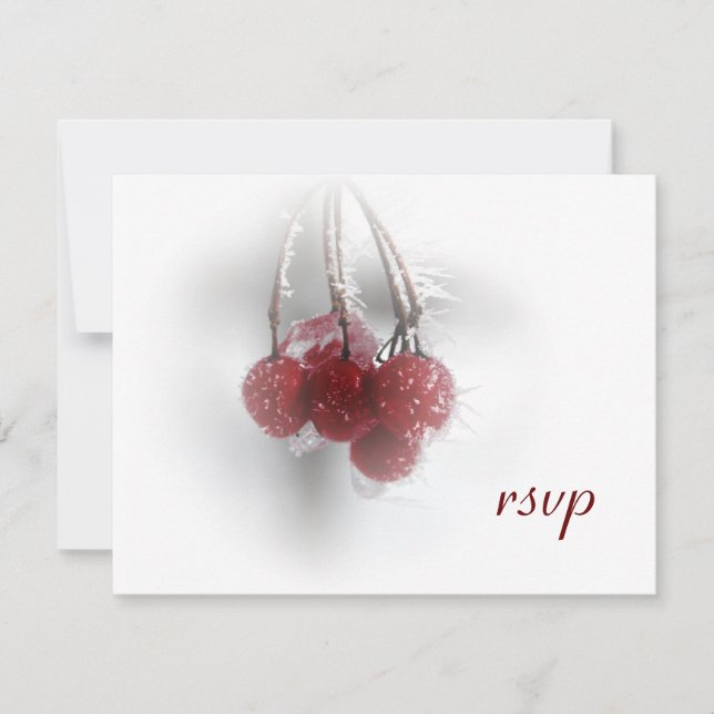 Red Frosty Berries Winter Wedding OSA (Framsida)