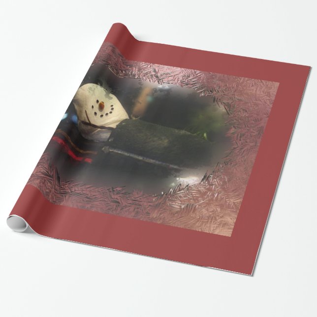 Red Frosty S'mores Snögubbe Presentpapper (Utrullad)