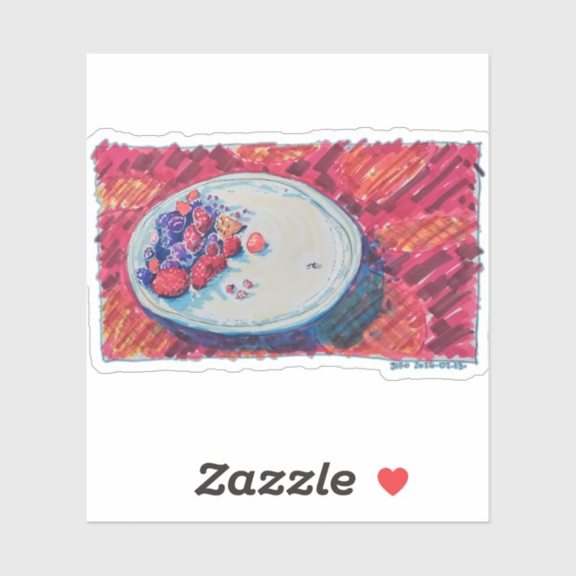 Red Fruits Bowl Klistermärken (Ark)