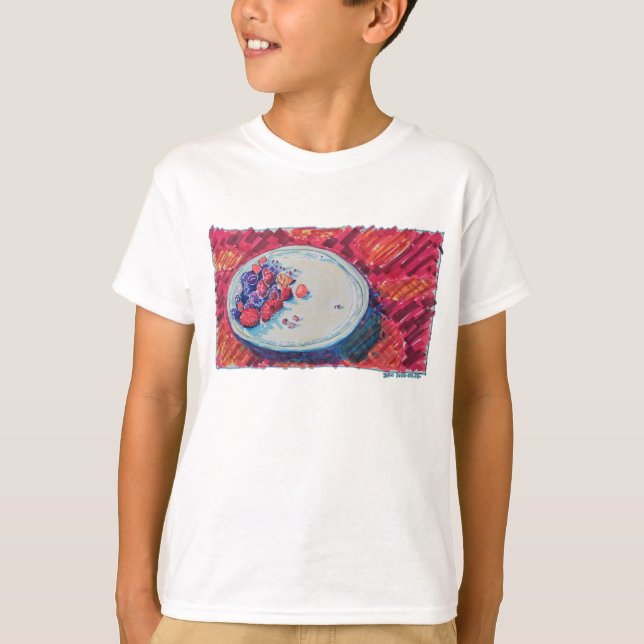 Red Fruits Bowl T Shirt (Framsida)