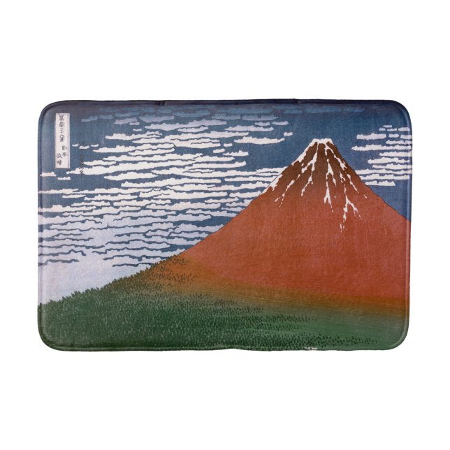 Red Fuji, Aka Fujiyama Volcano Katsushika Hokusai Badrumsmatta (Framsidan)