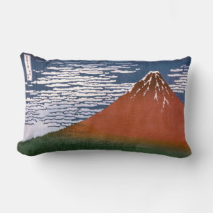Red Fuji, Aka Fujiyama Volcano Katsushika Hokusai Lumbarkudde