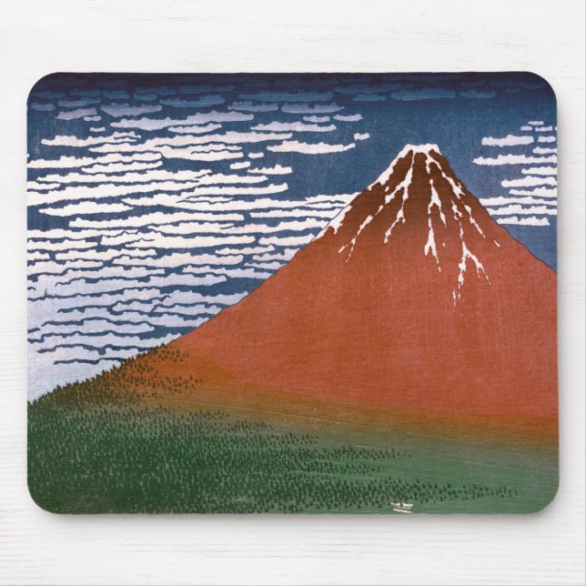 Red Fuji, Aka Fujiyama Volcano Katsushika Hokusai Musmatta (Framsidan)