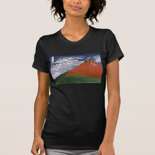 Red Fuji, Aka Fujiyama Volcano Katsushika Hokusai T Shirt