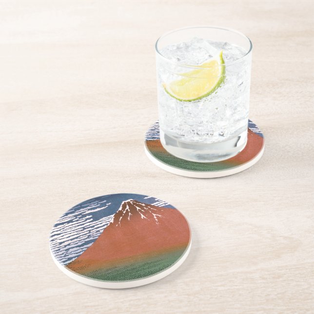 Red Fuji, Aka Fujiyama Volcano Katsushika Hokusai Underlägg (Sidan)