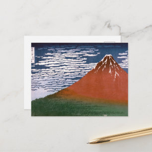 Red Fuji, Aka Fujiyama Volcano Katsushika Hokusai Vykort