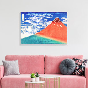 Red Fuji   Hokusai   Canvastryck