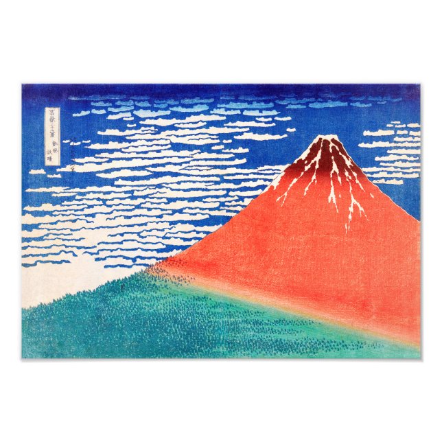 Red Fuji | Hokusai | Fototryck (Framsidan)