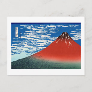 Red Fuji Hokusai japansk Fine Art Vykort