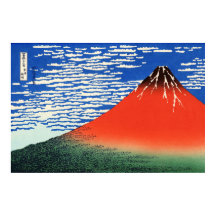 Red Fuji Hokusai Ukiyo-e Japansk konst