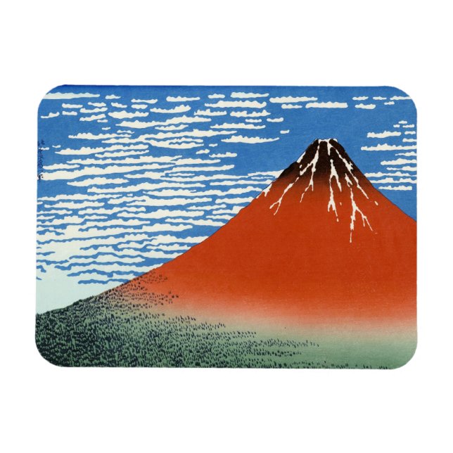 Red Fuji Southern vind på morgonen Magnet (Horisontell)
