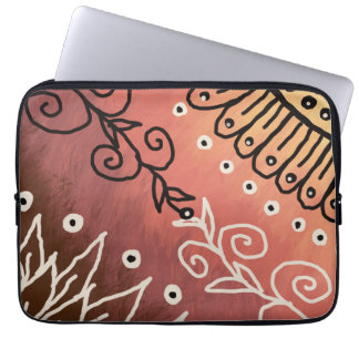 Red Funny Art Mönster Laptop Fodral