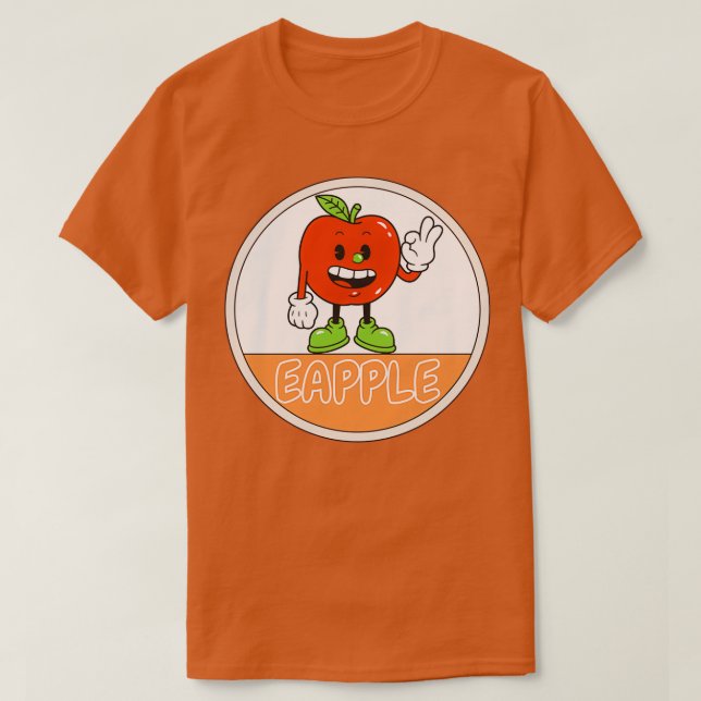 Red Funny Eapple stricker T Shirt (Design framsida)