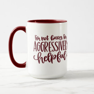 Red Funny Not Bossy Mugg