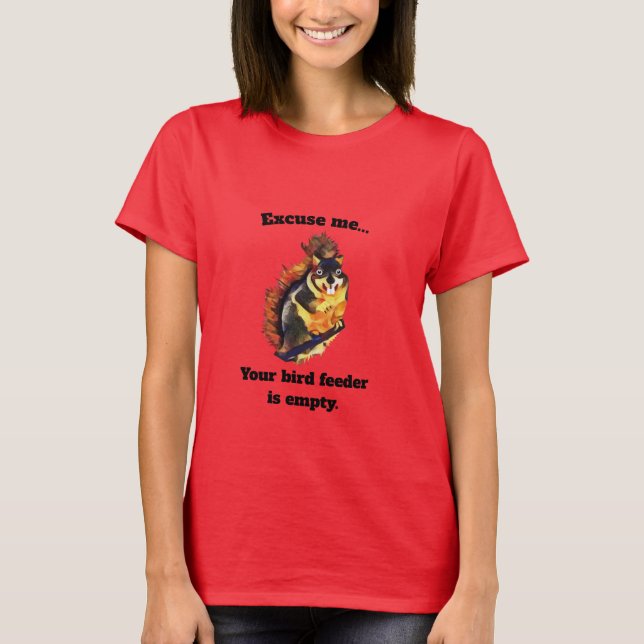 Red Funny Squirrel Women's T-Shirt (Framsida)
