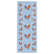 Red Funny Tupp Cockerel Blue and White Spots