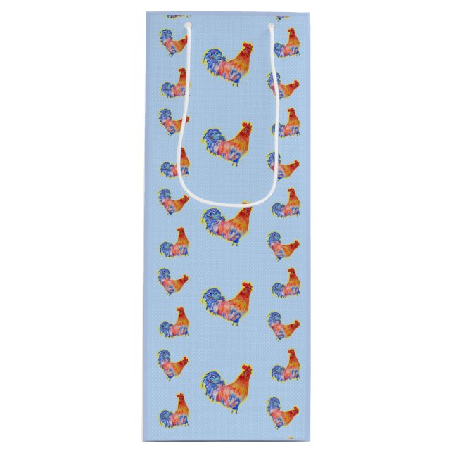 Red Funny Tupp Cockerel Blue and White Spots (Framsidan)