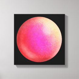 Red Galaxy Orb - Scarlett and Violet Kanvastryck