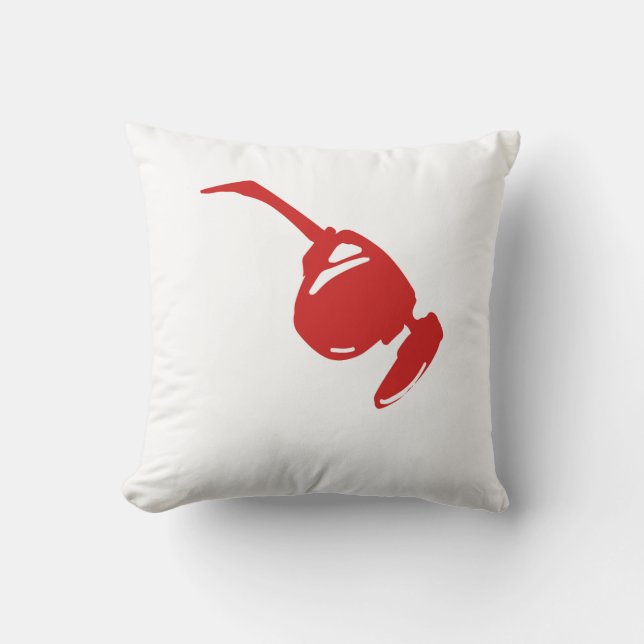 Red Gamer Aesthetic Pillow | Futuristic Tech Circu Kudde (Framsida)