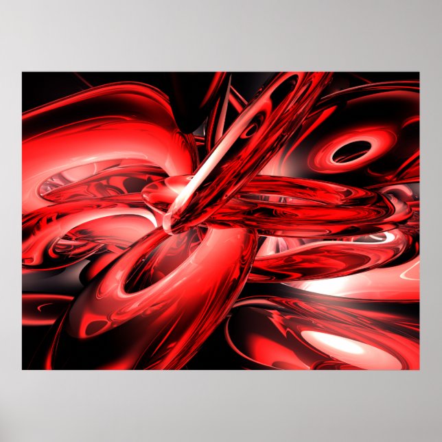 Red Gamma Radiation Abstrakt Poster (Framsidan)