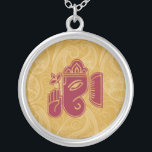 Red Ganesha Sterling silver Necklace Silverpläterat Halsband<br><div class="desc">Fin Ganesha Design Sterling silver Necklace. Underbar som bröllopsförmån,  bröllop-gåva,  födelsedagspresent eller helgdag. Ändra färg i bakgrunden om du vill. Du kan lägga till text/färg i ditt namn.</div>