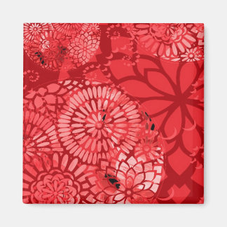 RED GARDEN MAGNET