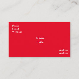 Red Garden Standard, 3,5 tum x 2,0 tum Affärskort Visitkort