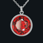 Red Garnet Gemstone januari Sterling Silver Halsband<br><div class="desc">Garnet,  födelsesten i januari,  betraktas som en underbarare gåva för att symbolisera vänskap och tillit. Det här är en underbar gåva för alla som fyller år i januari,  det fungerar också som en charm för lycka till.</div>