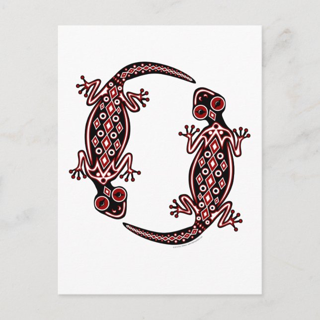 Red Geckos Totem-vykort Vykort (Framsida)