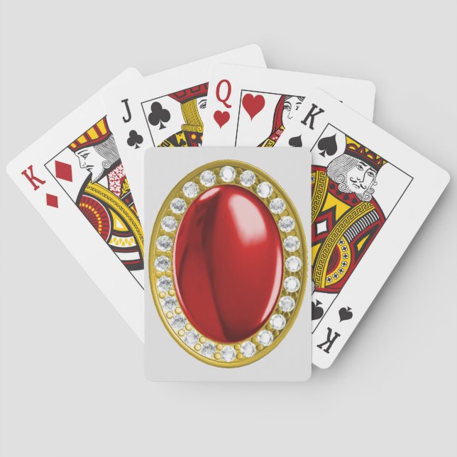 Red gemstone casinokort (Baksidan)