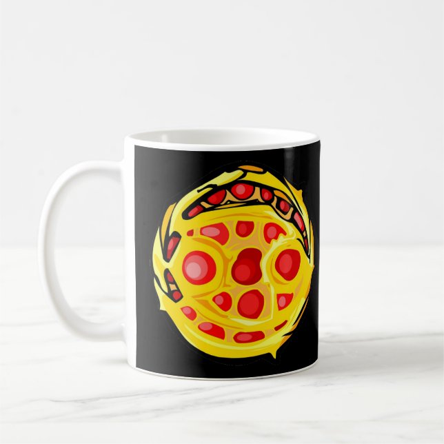 Red Gemstone Färgad Cancer Symbol Kaffemugg (Vänster)