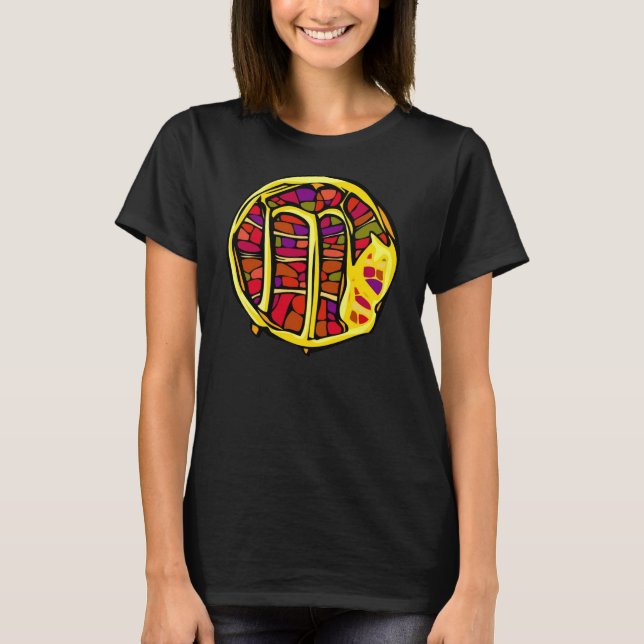 Red Gemstone Färgad Scorpio Symbol Tee (Framsida)