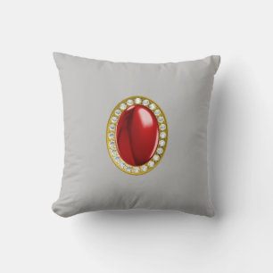 Red gemstone kudde