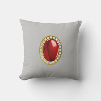 Red gemstone kudde