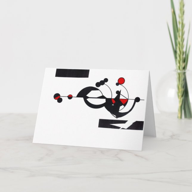 "Red Geo Design"-hälsningskort Kort (Framsida)